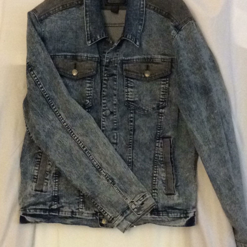 Lightweight Acid wash denim jacket